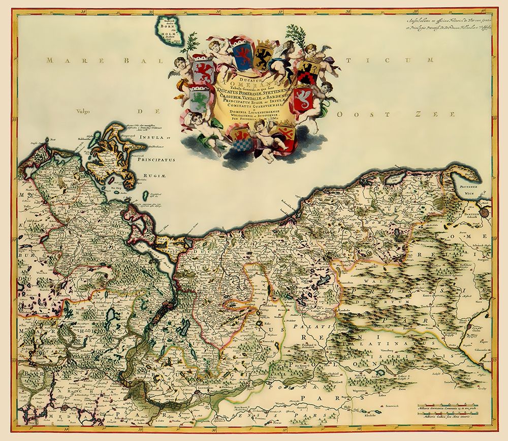 Pomerania Province Germany Poland - De Wit 1688