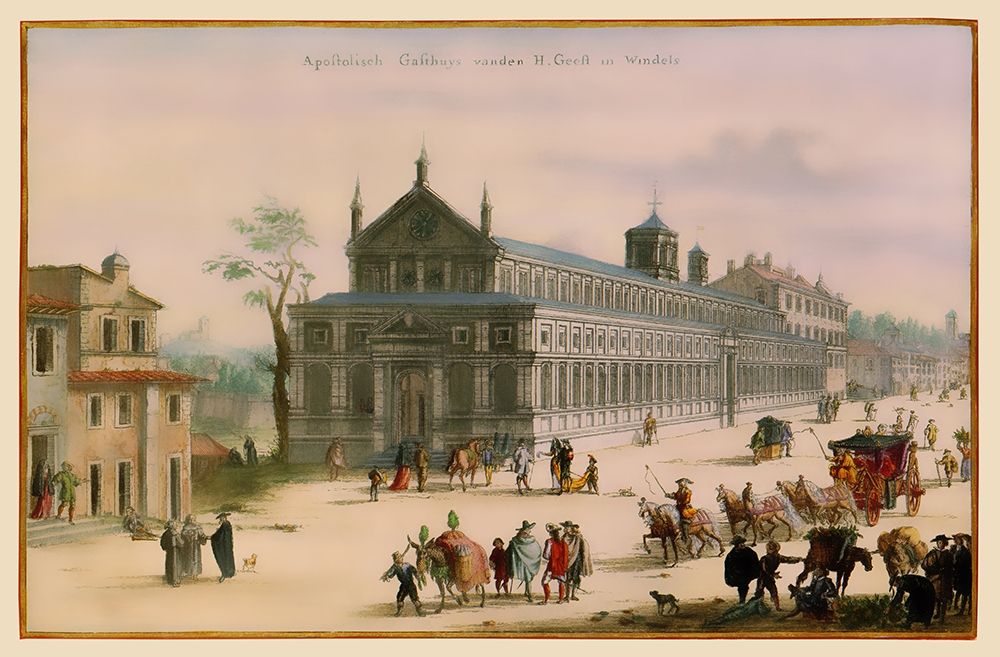 Popes Palace Rome Picture Italy - Visscher 1681