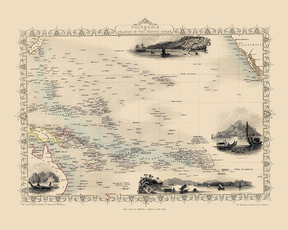 Polynesia Oceania - Tallis 1851