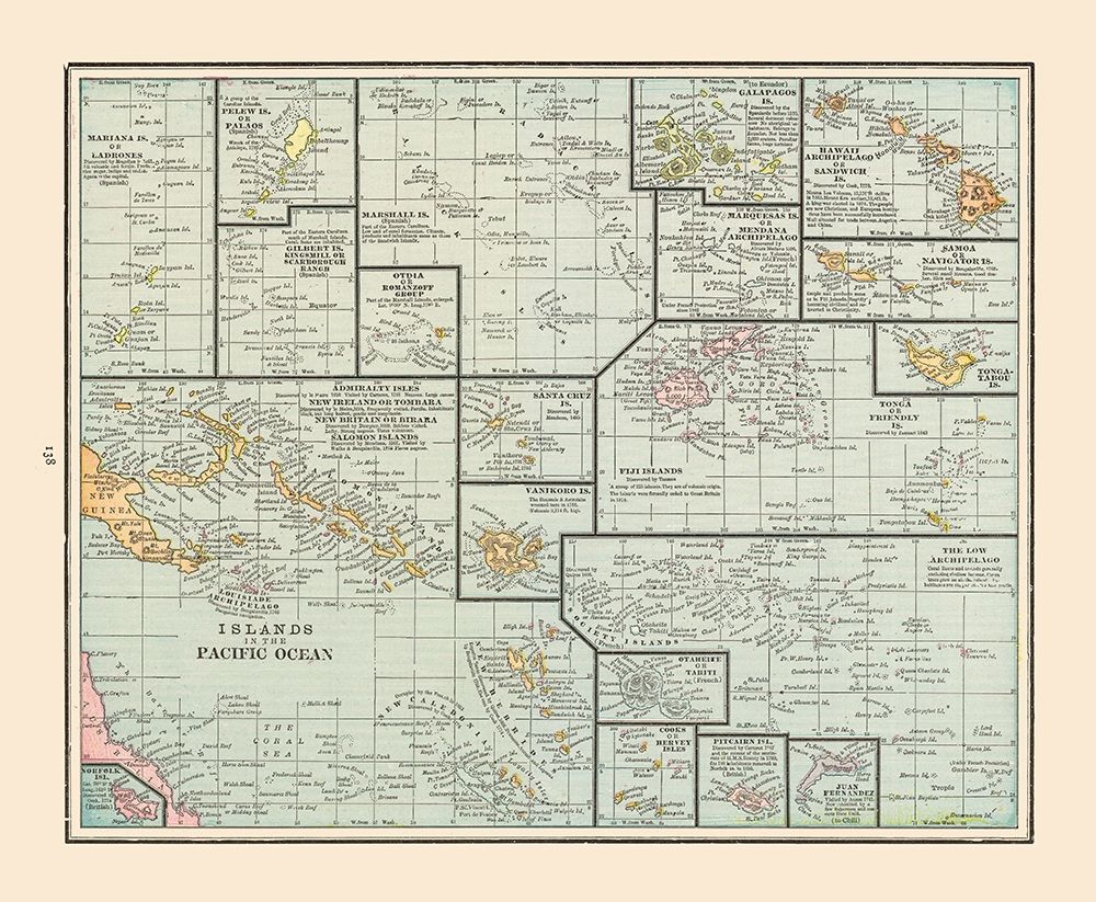 Pacific Ocean Islands - Cram 1892