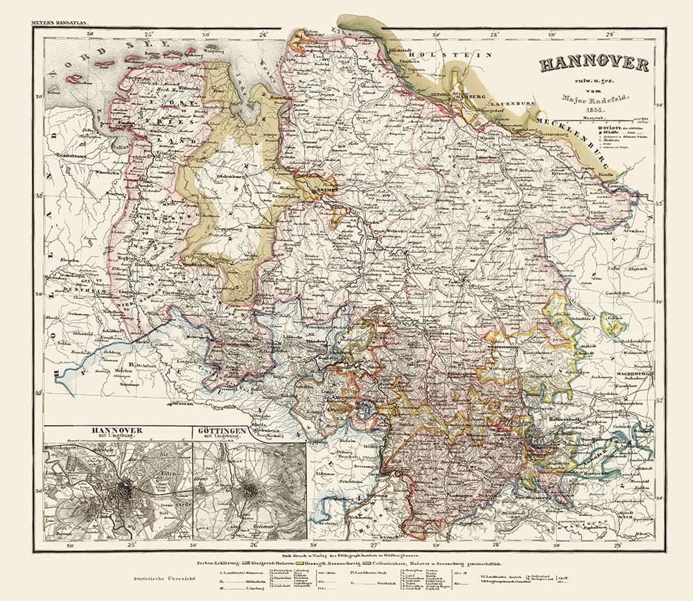 Hannover Province Germany - Radefeld 1851