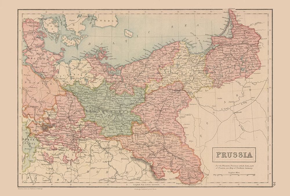 Europe Prussia Germany - Black 1867