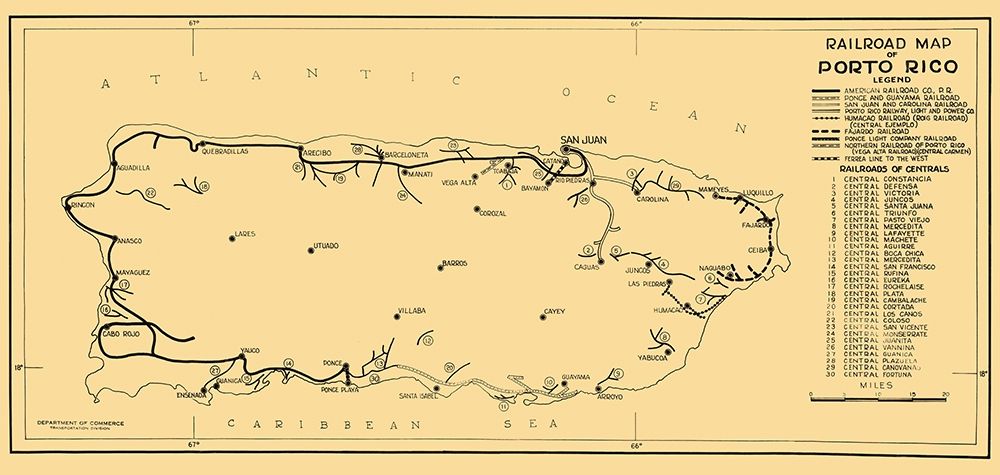 Railroads Caribbean Puerto Rico