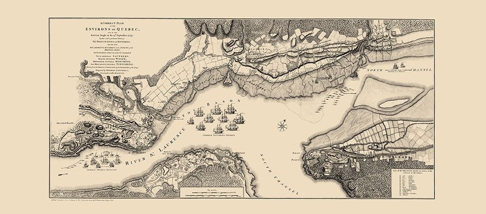 Quebec Region Old French War Canada - Jefferys