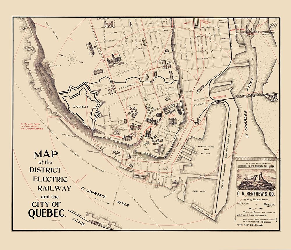 Quebec Electric Railway Canada - 1896