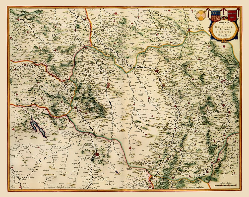 Reims Region France - Blaeu 1635