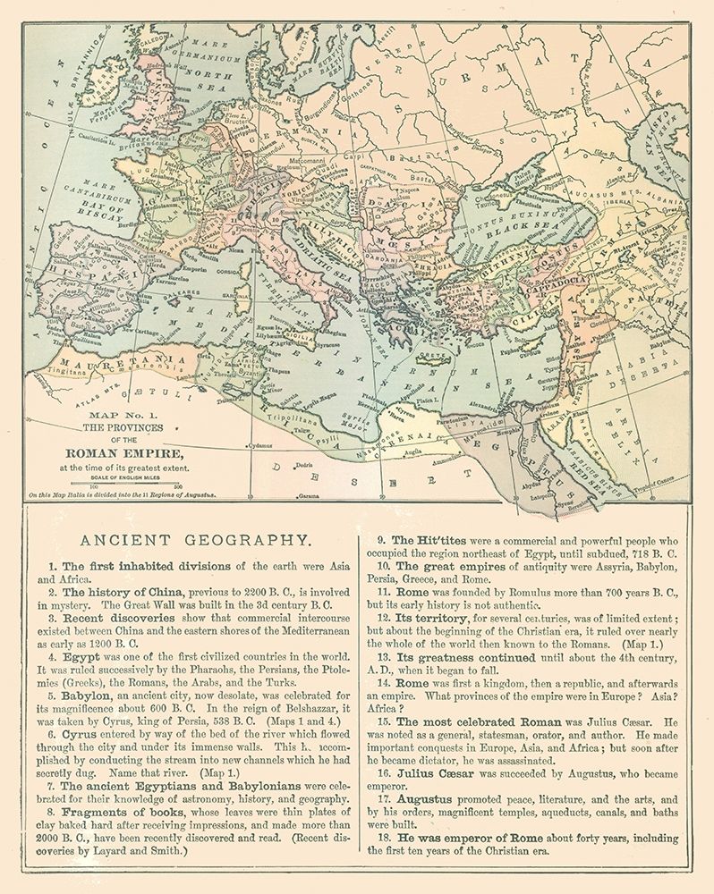 Europe Roman Empire - Monteith 1882