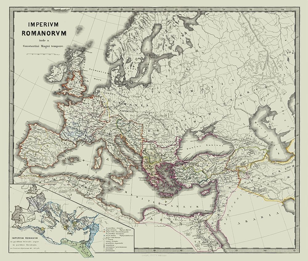Europe Roman Empire - Spruner 1865