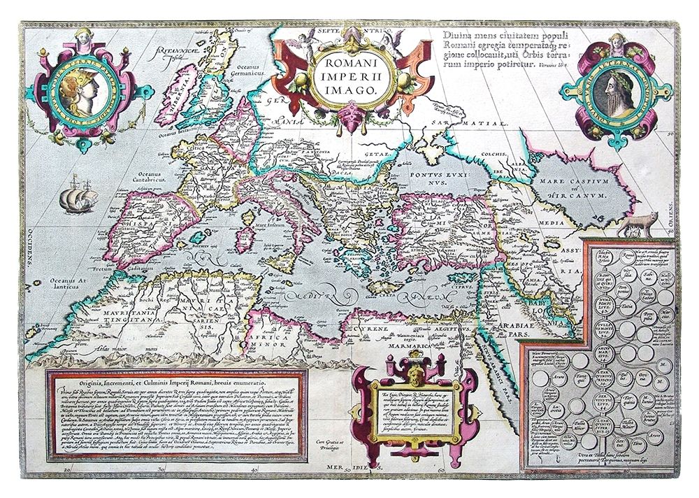 Europe Roman Empire - Ortelius 1570