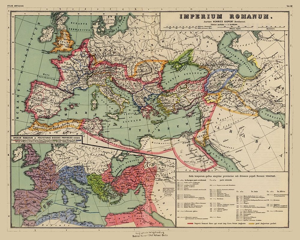 Middle East Roman Empire - Kiepert 1903
