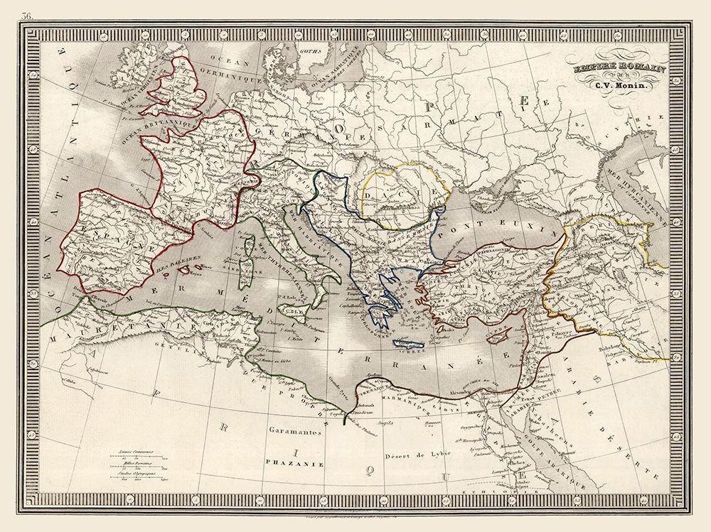 Europe Roman Empire - Monin 1839