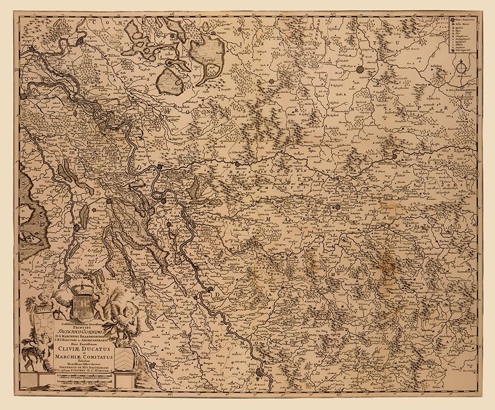 Rhine River Valley Germany - De Wit 1690