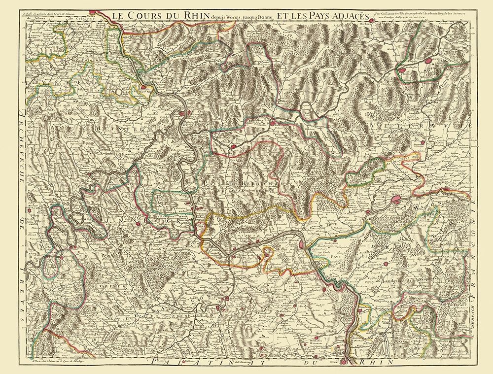 Rhine River Basin Germany - Covens 1787