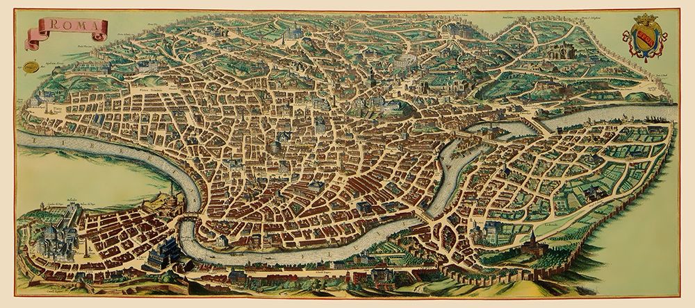 Rome Panoramic Italy - Mortier 1704