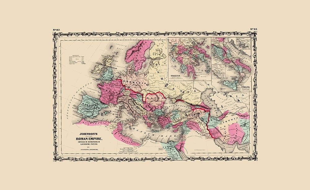 Mediterranean Roman Empire - Johnson 1860