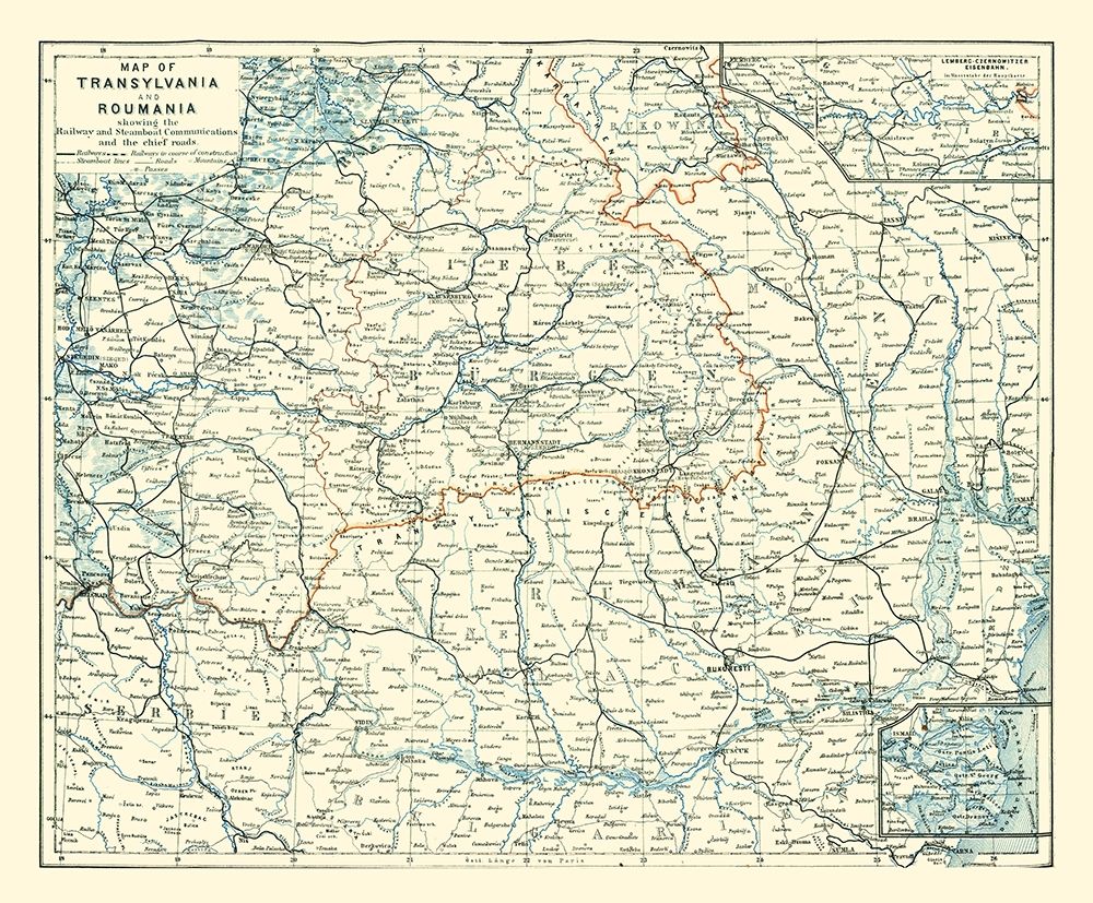 Transylvania Romania - Baedeker 1896