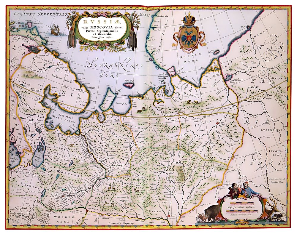 Moscovia Russia - Blaeu 1638