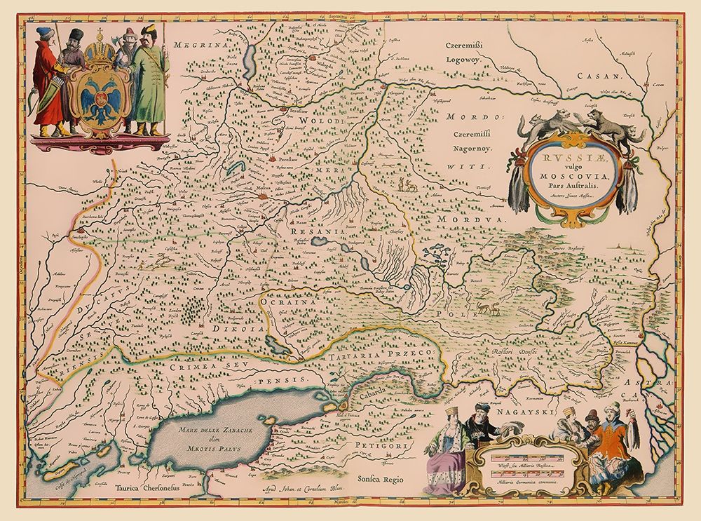 Southern Russia - Blaeu 1638