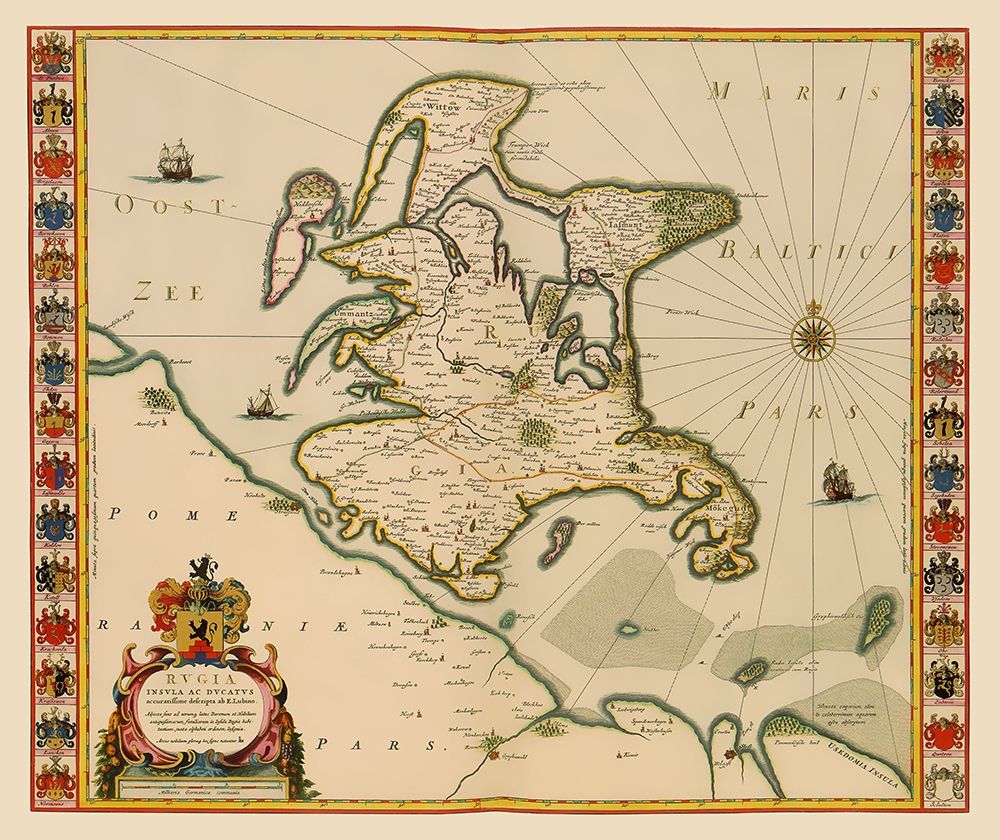 Rugia Island Germany - Blaeu 1631