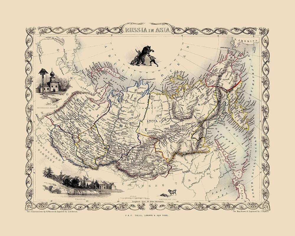 Asia Russia - Tallis 1851