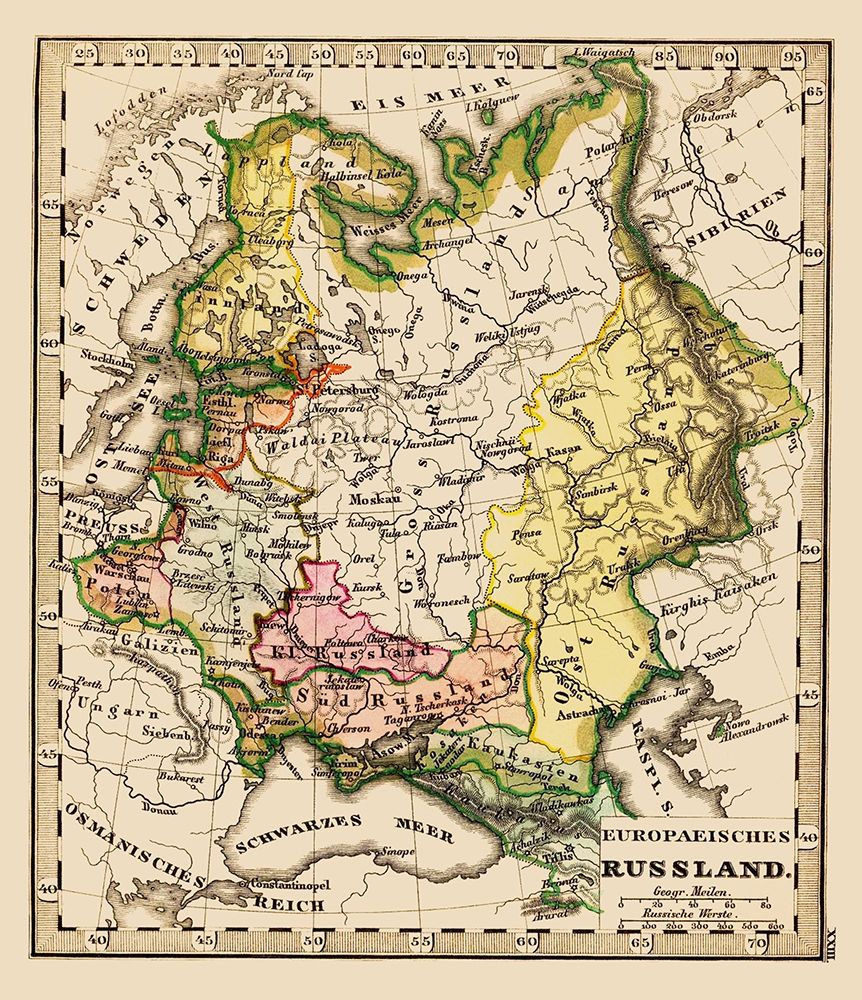 Russia Ukraine - Stieler 1852