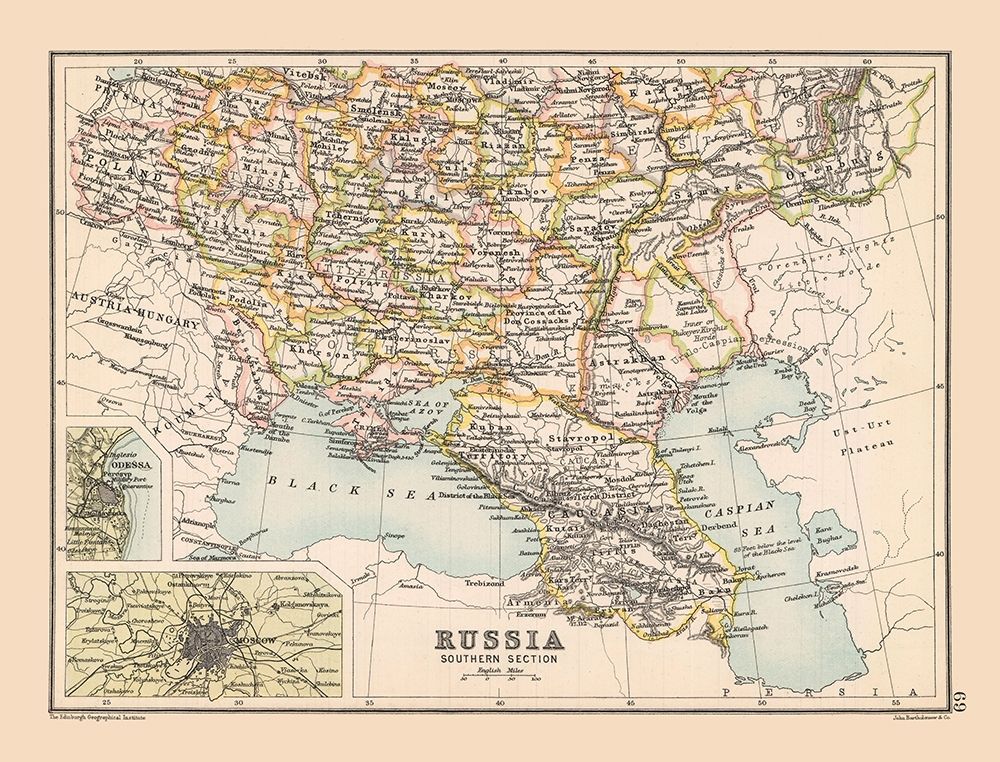 Southwest Russia - Bartholomew 1892