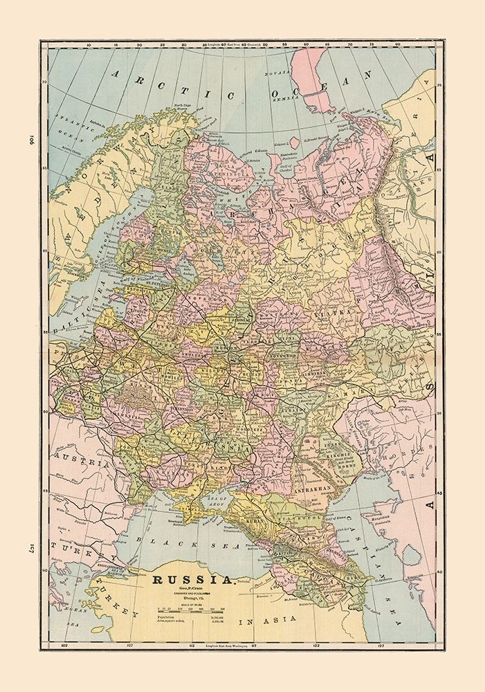 Russia - Cram 1888