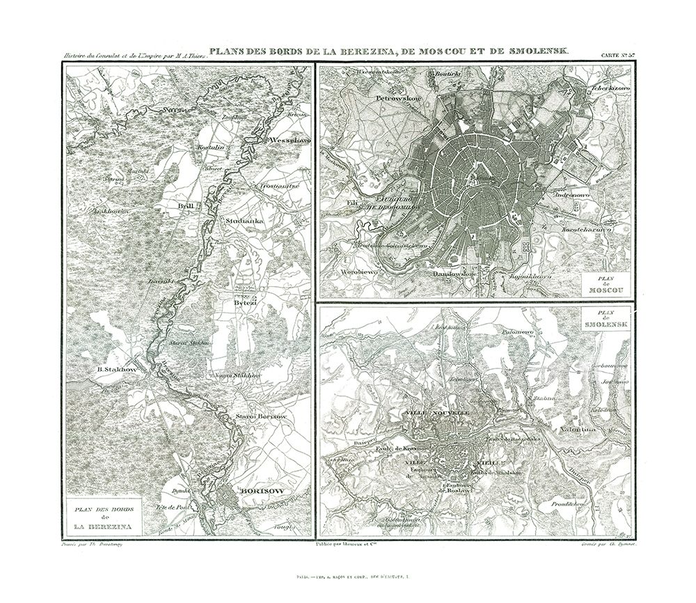 Berezina Moscou Smolensk Russia - Thiers 1866