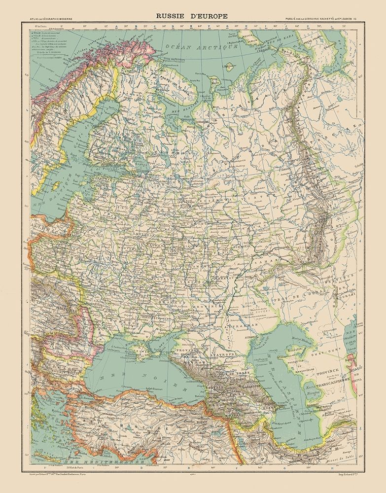 Europe Russia - Schrader 1908