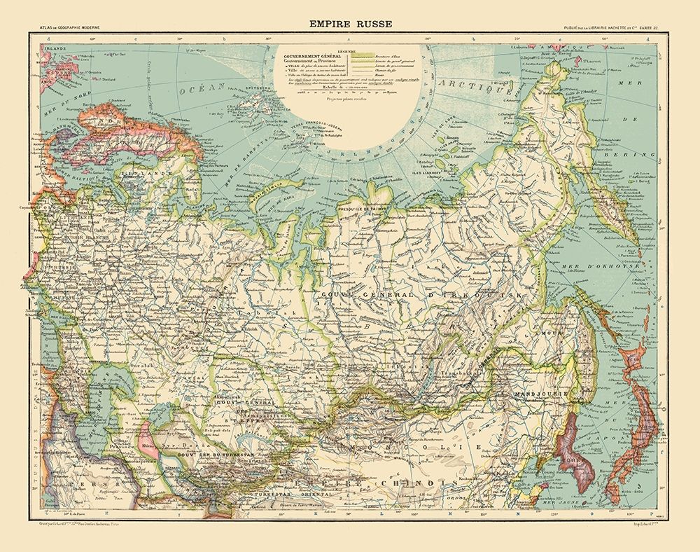 Asia Russian Empire Russia - Schrader 1908