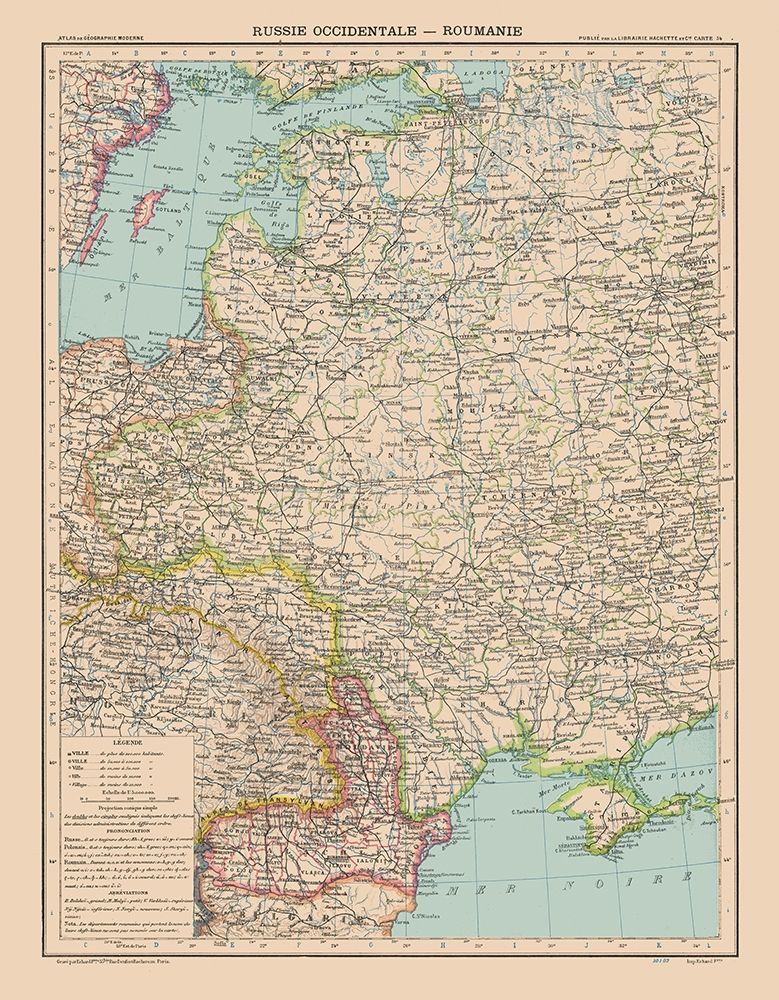 Europe Western Russia Romania - Schrader 1908