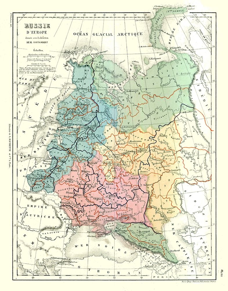 Europe Russia - Cortambert 1880