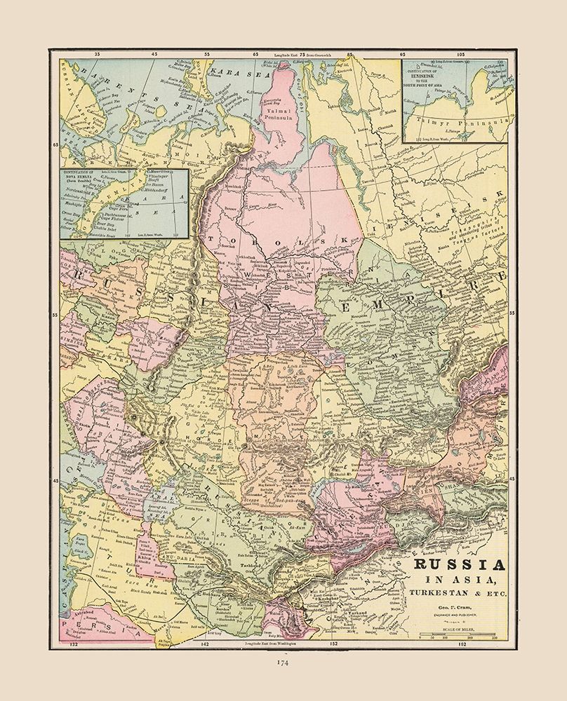 Russian Empire in Asia Russia - Cram 1892