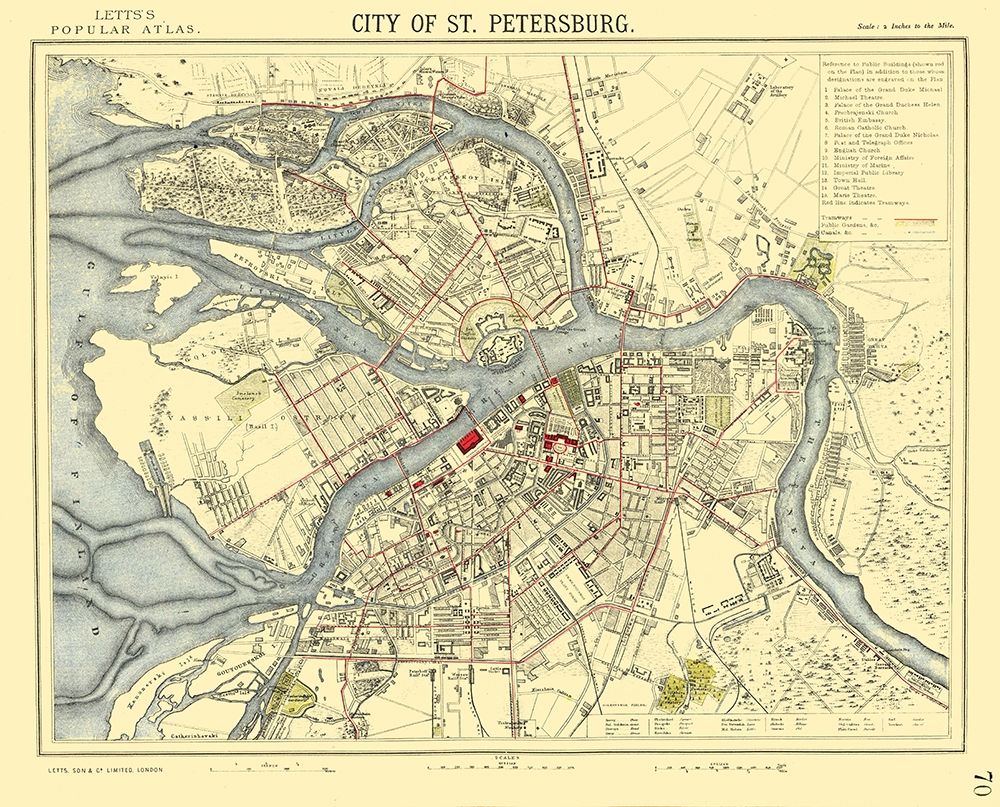 Saint Petersburg Russia Europe - Letts 1883