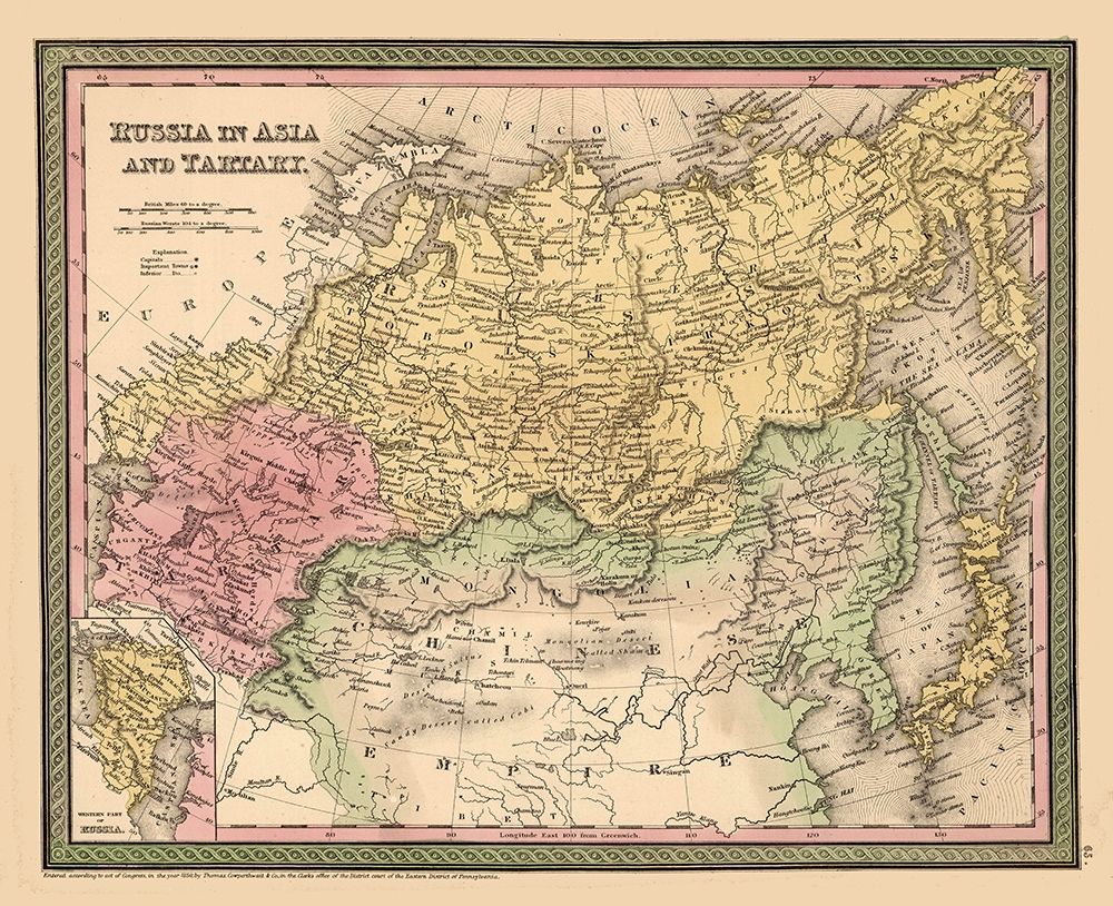 Asia Tartary Russia - Cowperthwait 1850