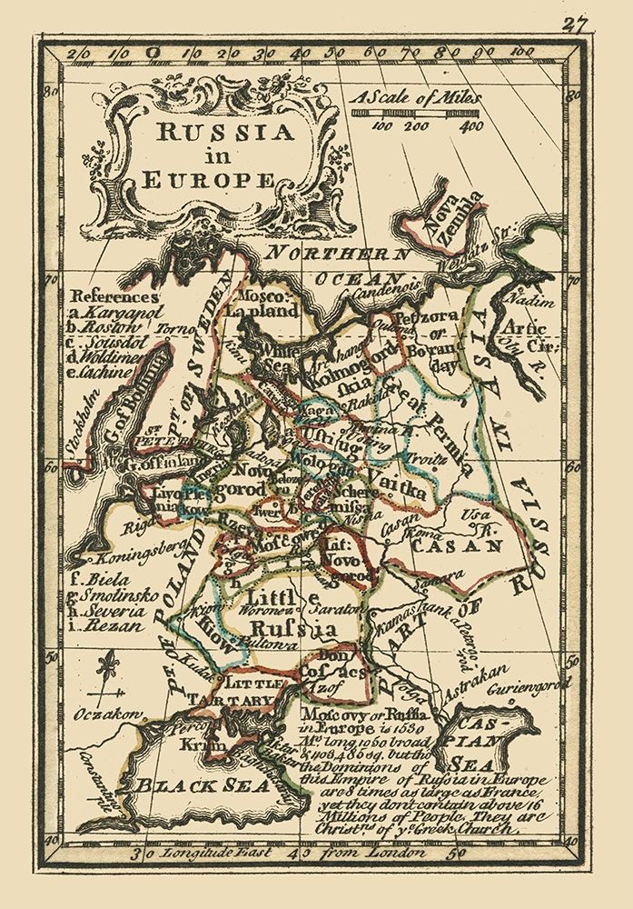 Europe Russia - Bowen 1758