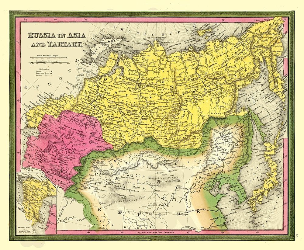 Asia Tartary Russia - Mitchell 1846