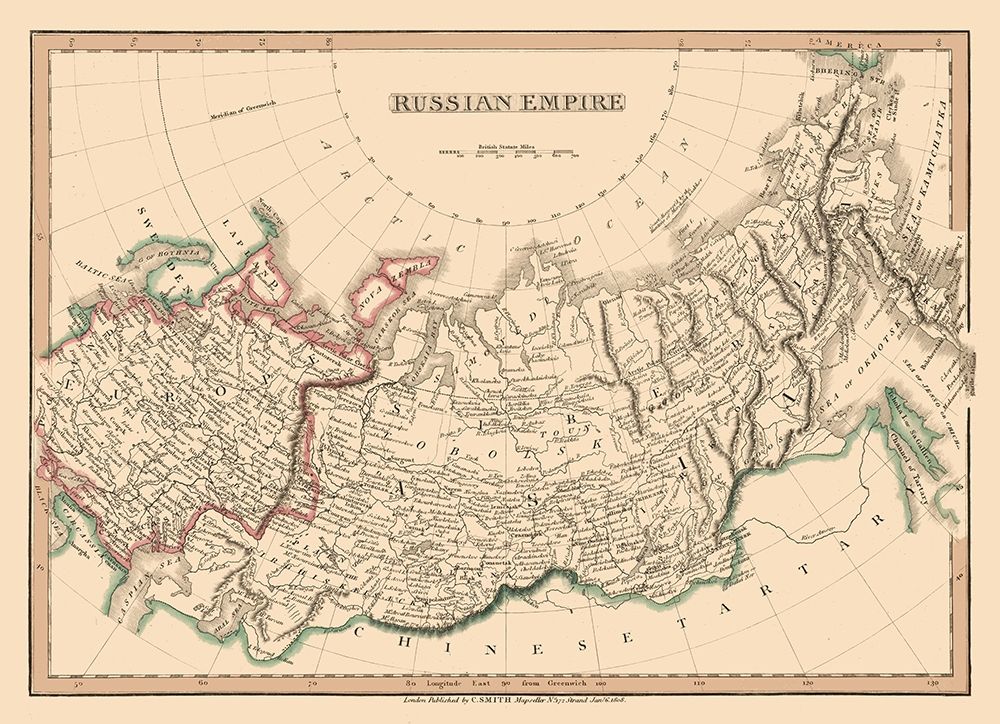 Russian Asia Empire Russia - Smith 1808