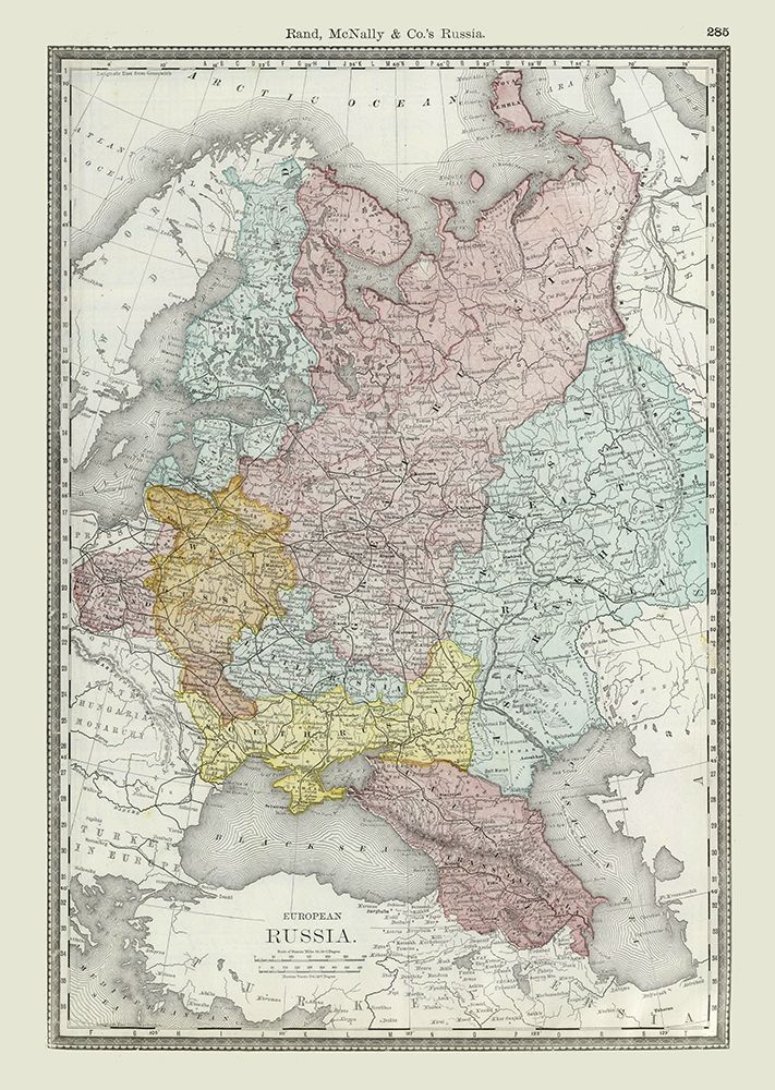 European Russia - Rand McNally 1889