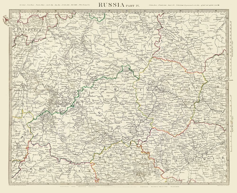 Europe Western Russia - Baldwin 1834