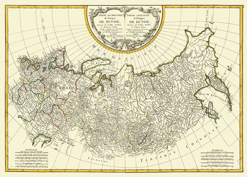Russian Empire Europe Asia Russia - Bonne 1785