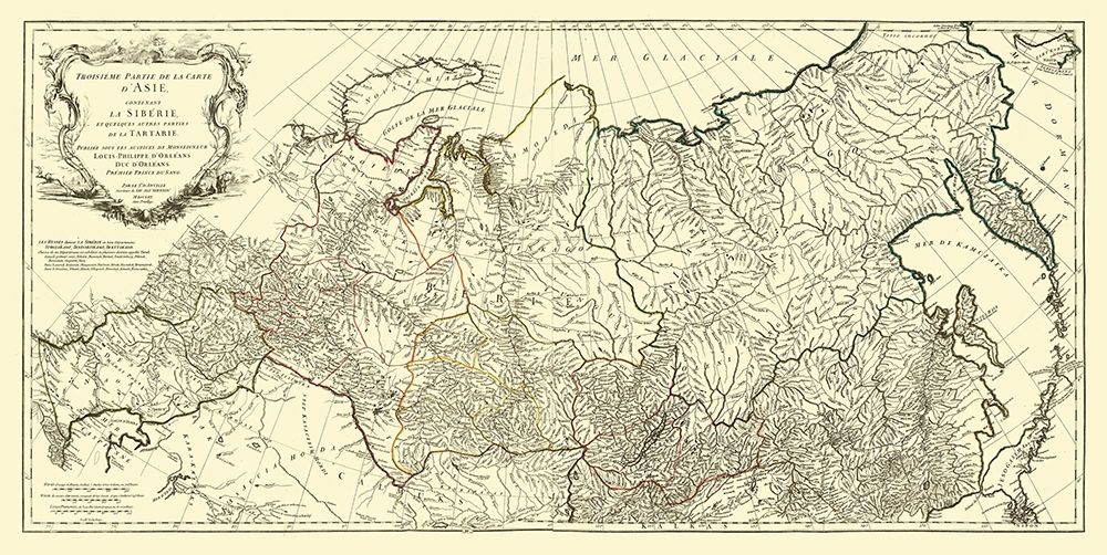 Siberia Russia Asia Tartary - DAnville 1753