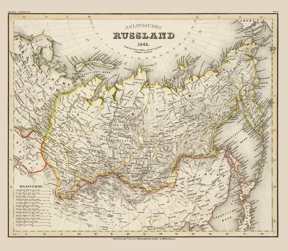 Asia Russia - Stich 1845