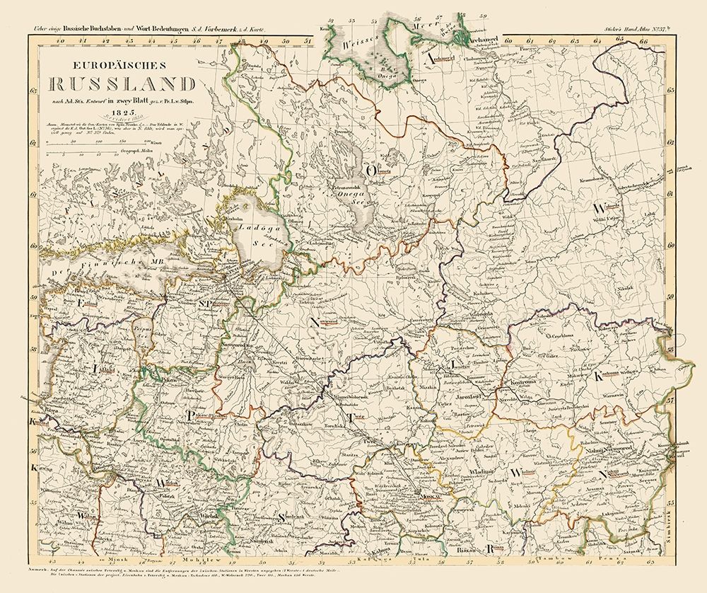 Europe Russia - Stieler 1850