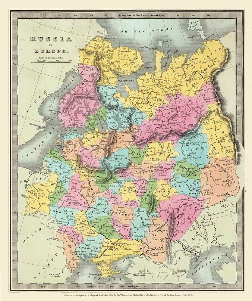 Europe Russia - Illman 1834
