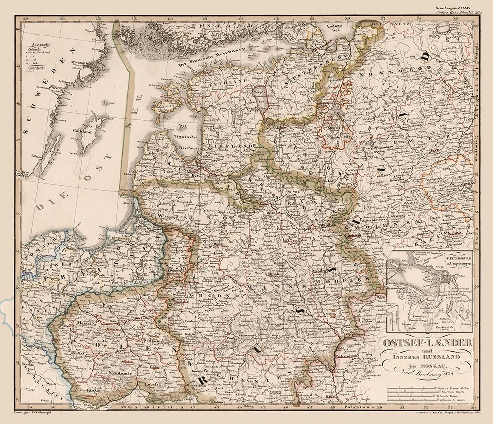 Western Russia - Stieler 1834