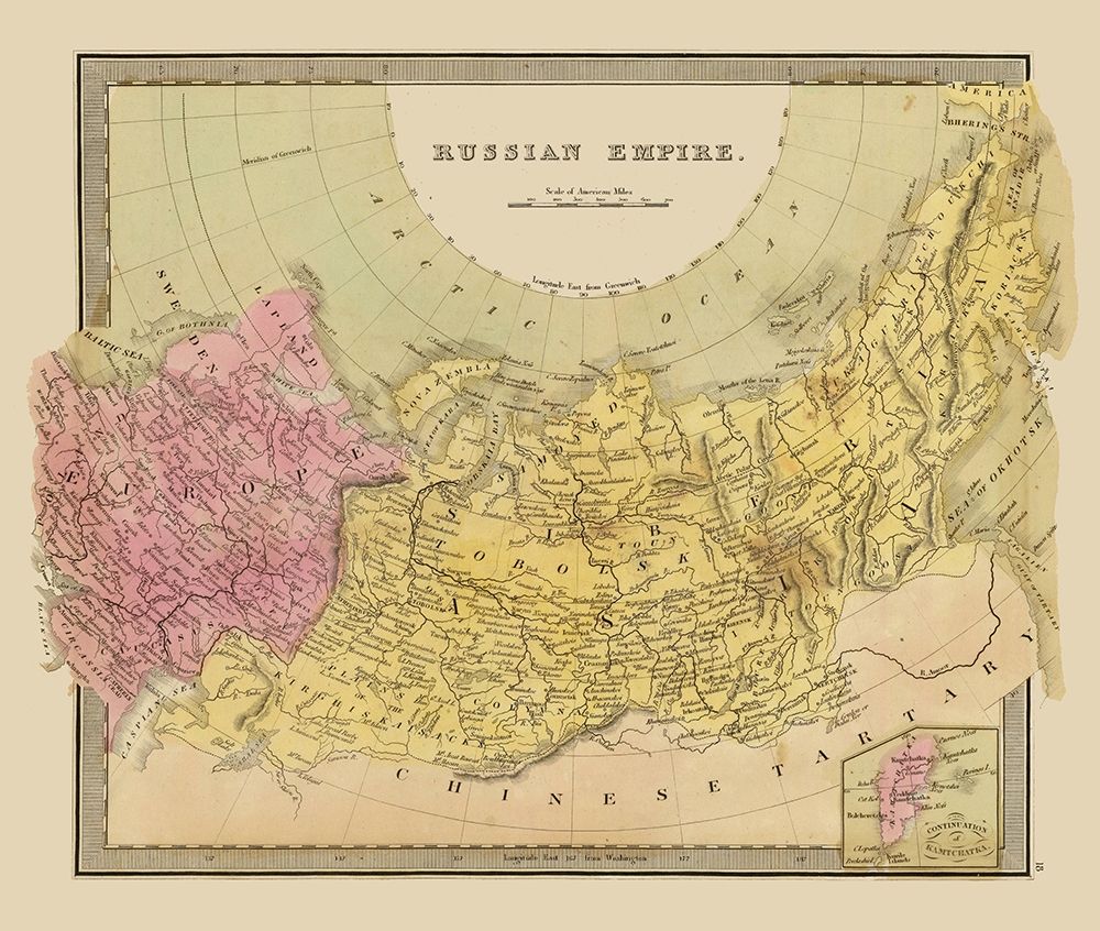 Russian Empire Europe Asia Russia - Greenleaf 1848