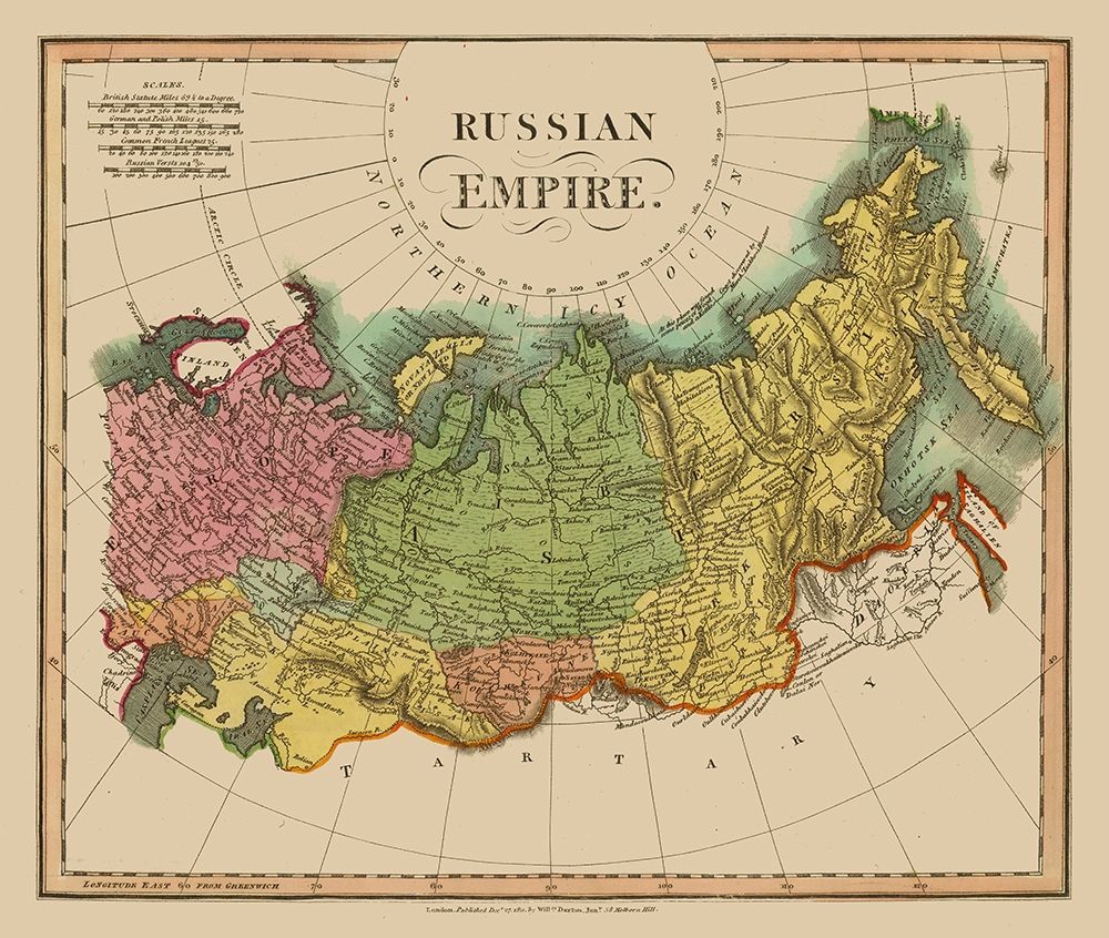 Russian Empire Russia - Darton 1811- 27.19 x 23