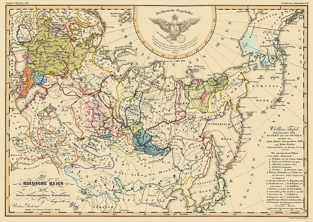 Russian Empire Russia - Perthes 1848