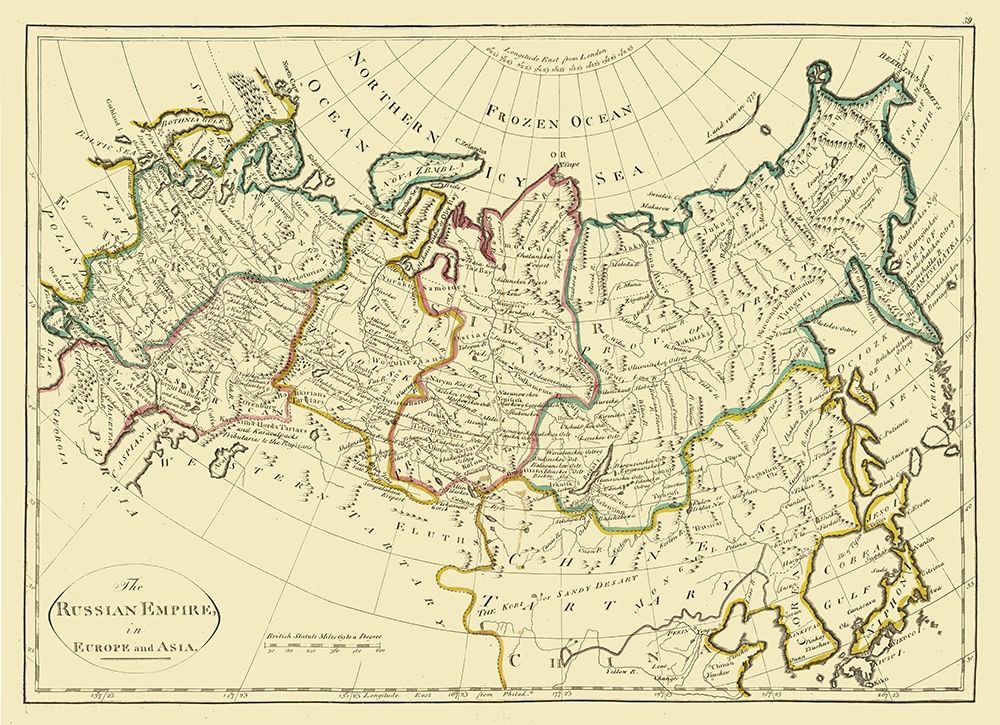Russian Empire Asia Europe Russia - Carey 1796